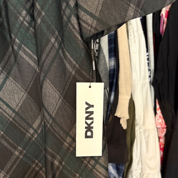 DKNY Charcoal Checkered Short Sleeve Dress - Picture 2 of 3